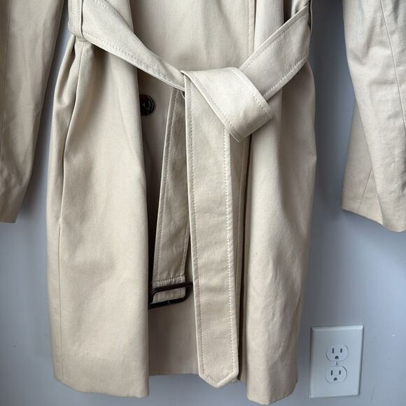 J.Crew Factory Women's Classic Light Khaki Trench Coat - Picture 6 of 13